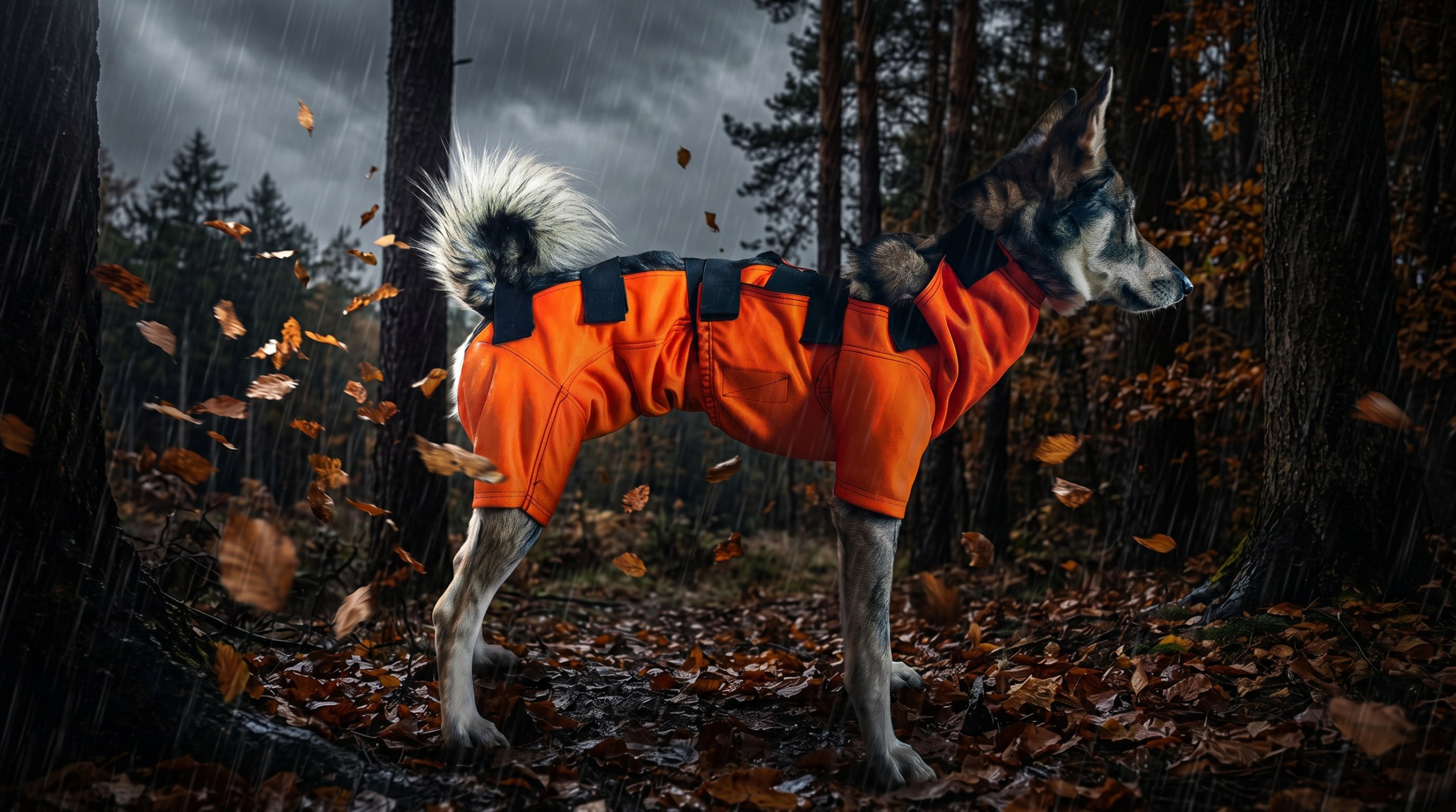 ADURO WildGuard Body Hinterteil mit Klettverschluss – Jagdhund von hinten