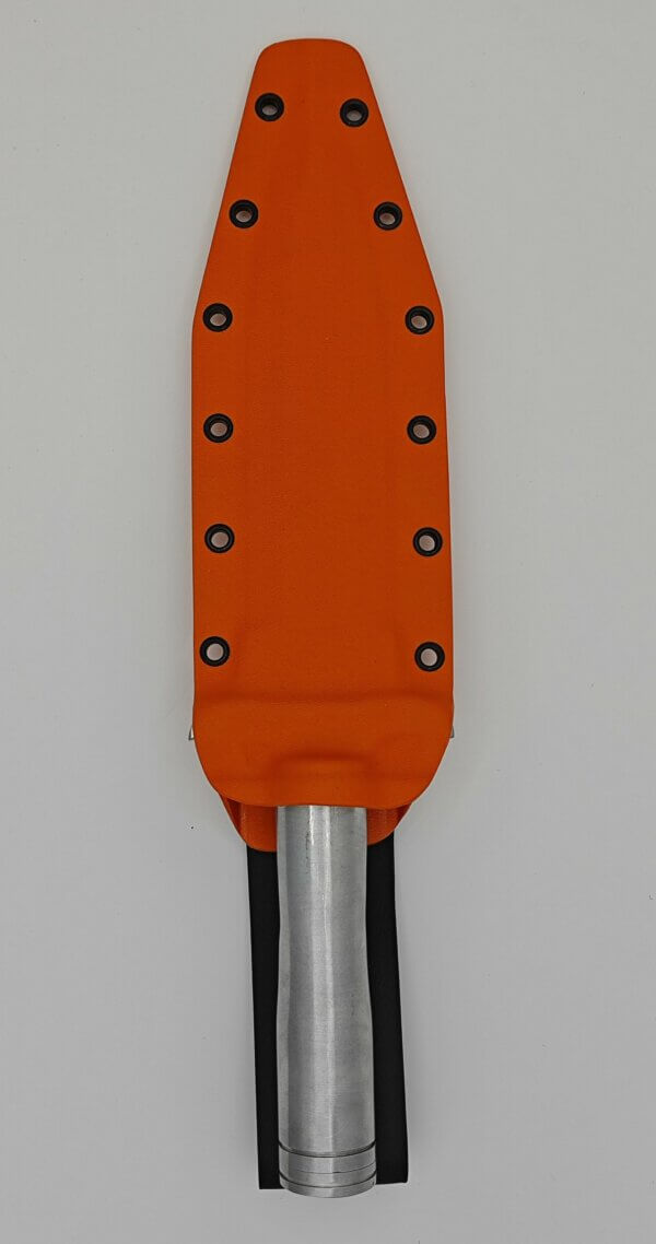Kydexscheide Orange 24cm Abfangmesser seitlich mit Messer